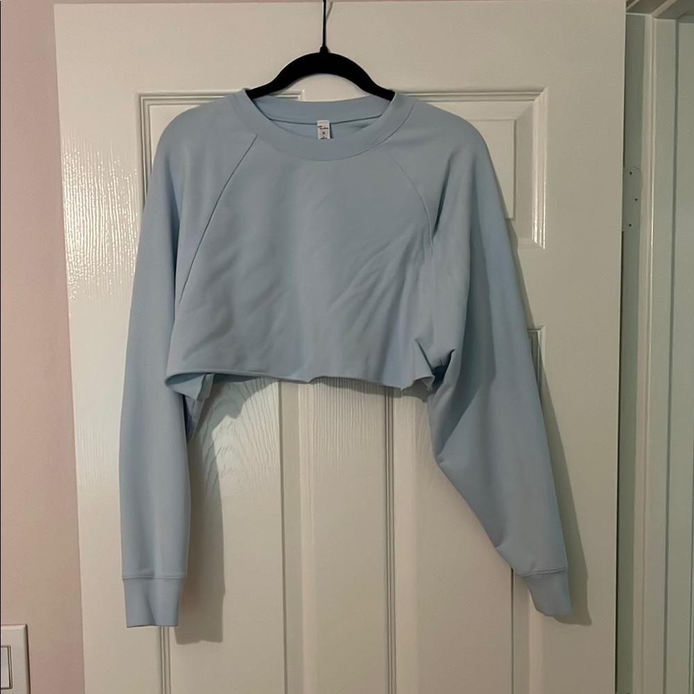 Light Blue Cropped Sweatshirt